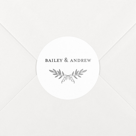 Wedding Envelope Stickers Springs Eternal White - View 1