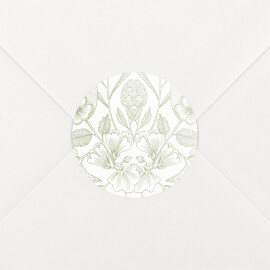 Wedding Envelope Stickers Springs Eternal Green