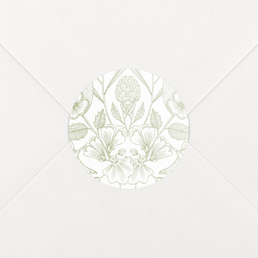Wedding Envelope Stickers Springs Eternal Green - View 1