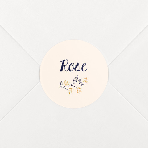 Baby Stickers Floral Embroidery Beige - View 1