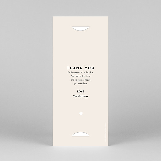 Wedding Thank You Cards Bisou by Mathilde Cabanas (Bookmark) Red - View 4