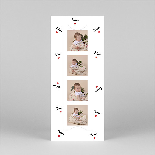 Baby Thank You Cards Bisou by Mathilde Cabanas (Bookmark) Red - View 3