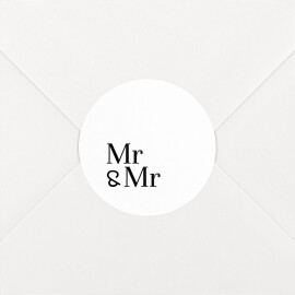 Wedding Envelope Stickers Mr & Mr White