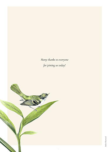 Christening Order of Service Booklets Cover Flora and Fauna White - Page 4