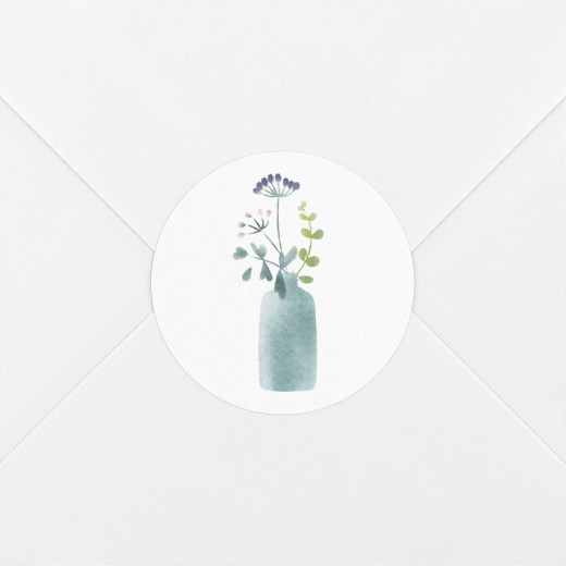 Christening Stickers Watercolour Meadow Purple - View 1