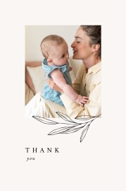 Baby Thank You Cards Budding Branch Blue