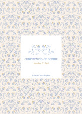 Christening Order of Service Booklets Cover Soaring Blue