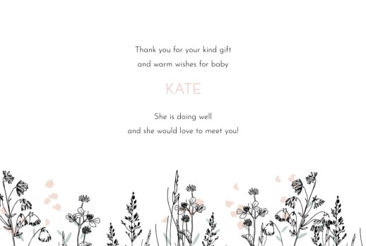 Baby Thank You Cards Family Bike Ride (4 Pages) Pink - Page 3