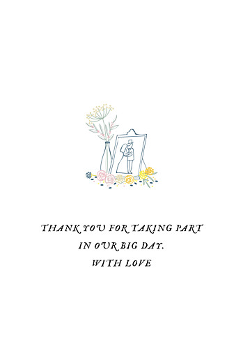 Wedding Thank You Cards Touch of Floral (4 Pages) White - Page 3