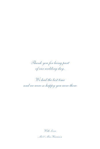 Wedding Thank You Cards Chic Border (4 Pages) Blue - Page 3
