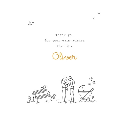 Baby Thank You Cards Garden Promise White - Page 3