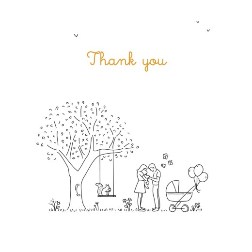 Baby Thank You Cards Woodland Promise White - Page 1