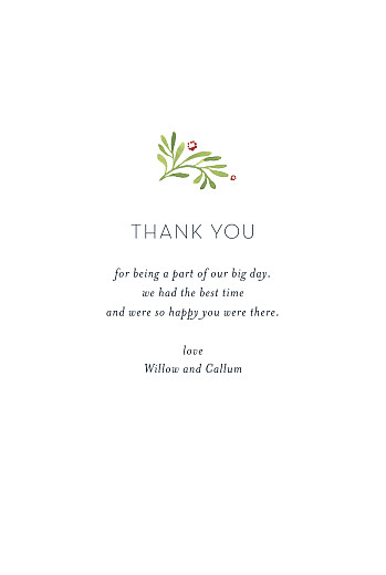 Wedding Thank You Cards Forest Whisper (4 Pages) Green - Page 3