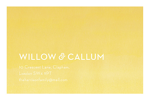 Notecards Watercolour Yellow - Front