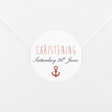 Christening Stickers Little Sailor Red