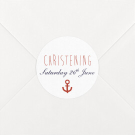 Christening Stickers Little Sailor Red