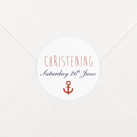 Christening Stickers Little Sailor Red - View 1