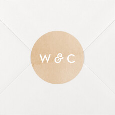 Wedding Envelope Stickers Watercolour Ocher
