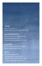 Guest Information Cards Watercolour Storm Blue