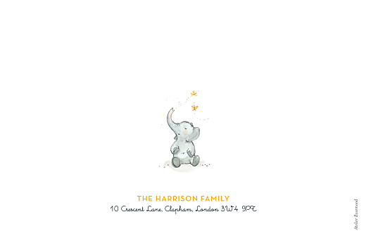 Baby Shower Invitations Elephant Family Yellow - Page 4
