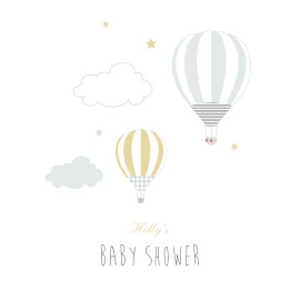 Baby Shower Invitations Up And Away Blue