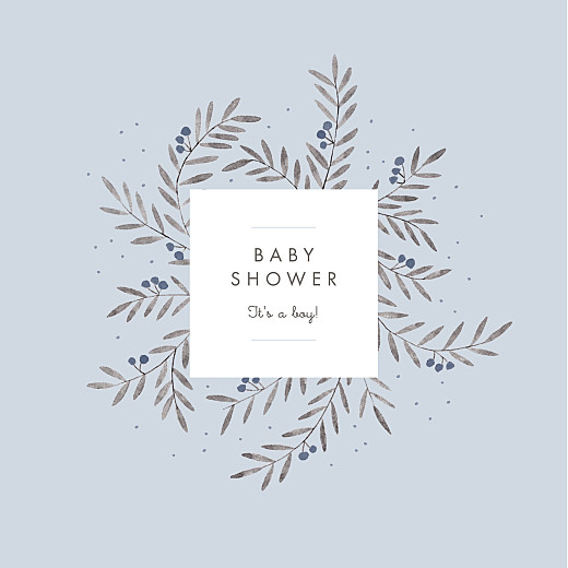 Baby Shower Invitations Jubilation Blue - Front