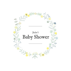 Baby Shower Invitations Rustic Floral Green