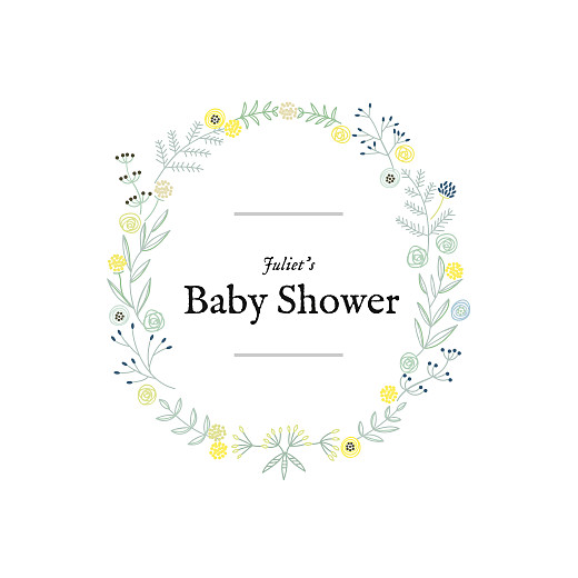 Baby Shower Invitations Rustic Floral Green - Front