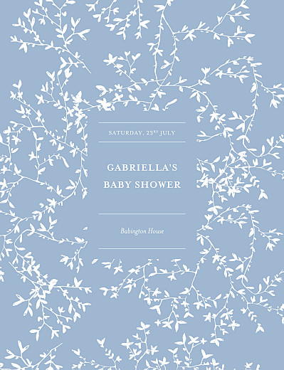Baby Shower Invitations Reflections Blue - Front