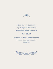 Baby Shower Invitations Natural Chic Blue