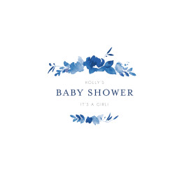 Baby Shower Invitations English Garden Blue