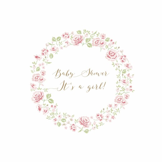 Baby Shower Invitations Rose Garden White - Front