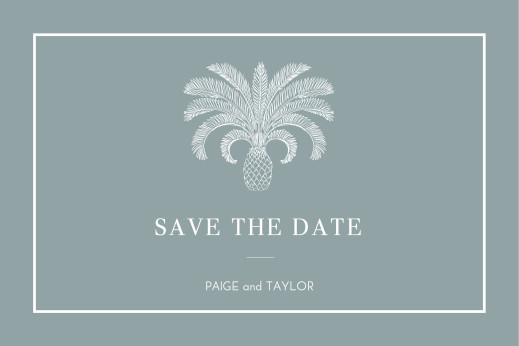 Save The Dates Paradise Blue - Front