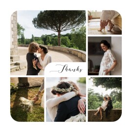 Wedding Thank You Cards Tender Moments Photos White