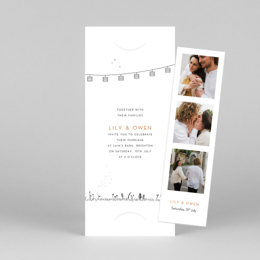 Wedding Invitations Rustic Promise (Bookmark) White - View 1