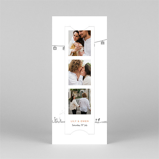 Wedding Invitations Rustic Promise (Bookmark) White - View 2