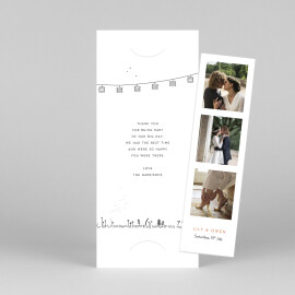 Wedding Thank You Cards Rustic Promise (Bookmark) White