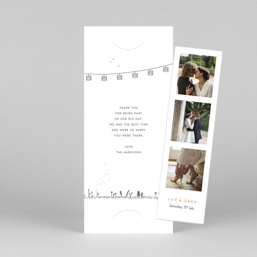 Wedding Thank You Cards Rustic Promise (Bookmark) White - View 1