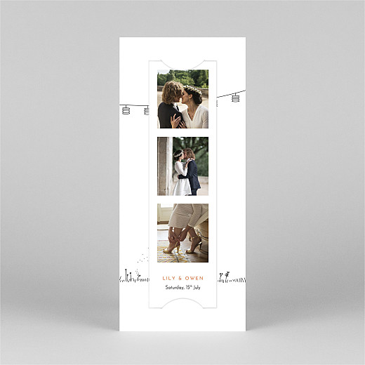 Wedding Thank You Cards Rustic Promise (Bookmark) White - View 2
