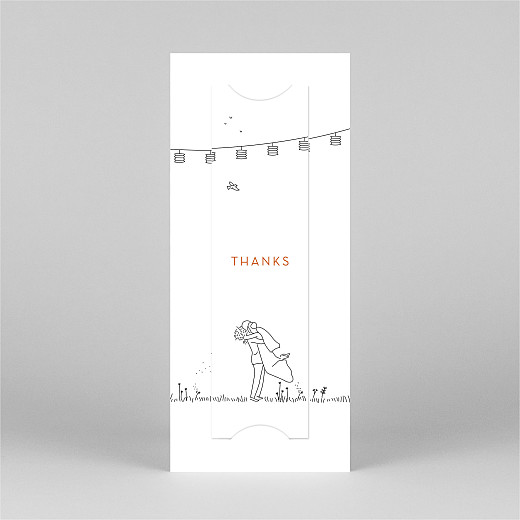 Wedding Thank You Cards Rustic Promise (Bookmark) White - View 3