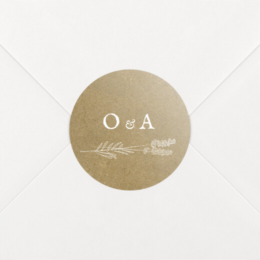Wedding Envelope Stickers Provence Kraft - View 1