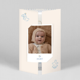 Baby Thank You Cards Soaring Gatefold Blue