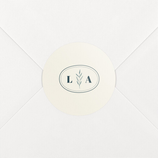 Wedding Envelope Stickers Floral Minimalist Beige - View 1