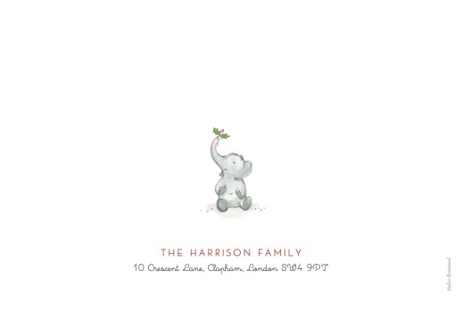 Christmas Cards Elephant Festive Family of 4 White - Page 4