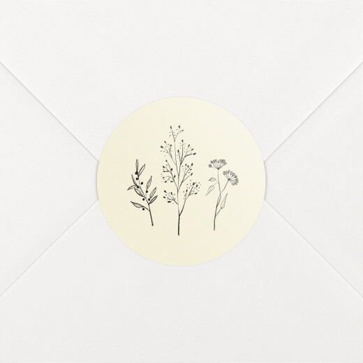 Baby Stickers Floral Minimalist Beige - View 1