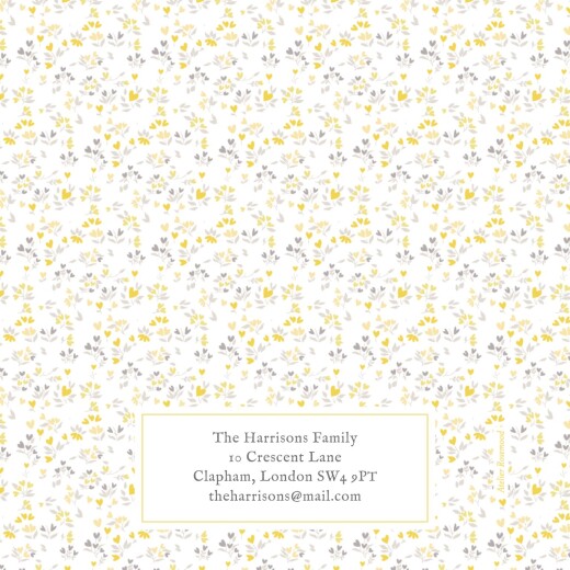 Baby Thank You Cards Liberty Hearts 4 Pages (Foil) Yellow - Page 4