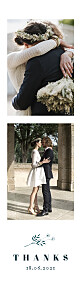 Wedding Thank You Cards Floral minimalist (bookmark) bis beige