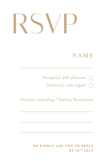 RSVP Cards The Big Day (Small) Blue - Front