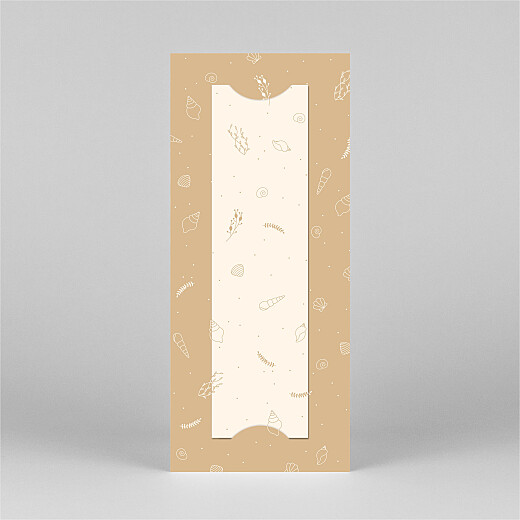 Baby Thank You Cards Elegant Sea Shells (Bookmark) Sand - View 3