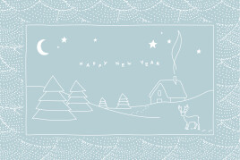 Christmas Cards Silent Night (4 Pages) Ice blue